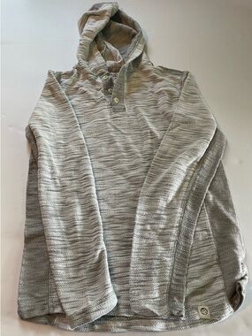 Free Planet Men's Hooded Crewneck Sweater - Heather Gray